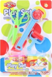 Knet-Set für Kinder mit Rädchen, Schere und Walze