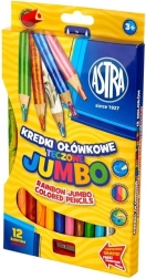 Astra Regenbogen-Jumbo-Buntstifte 12 Stk mit Anspitzer
