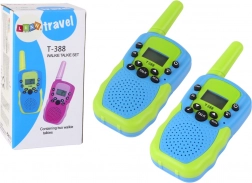 Kurzwellen-Walkie-Talkie grün-blau mit 3 km Reichweite für Kinder