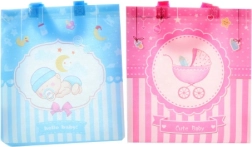 Geschenktasche zur Geburt eines Babys, aus Kunststoff, 27 × 29 × 12 cm