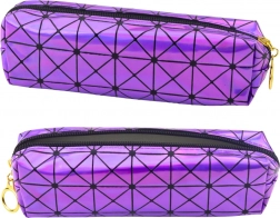 Holografisches violettes Federmäppchen mit einem Fach