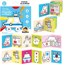 Lange Malbücher Fahrzeuge bei der Arbeit