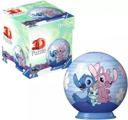 3D Puzzleball DISNEY Stitch & Angel 54 Teile