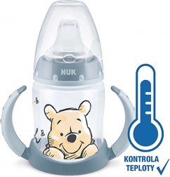 NUK Lernflasche Winnie Puuh mit Temperaturkontrolle 150 ml grau