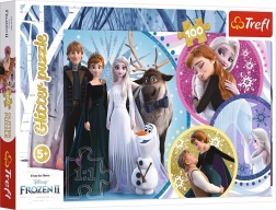 Puzzle mit 100 Teilen mit Glitzer – DISNEY FROZEN 2: Im Schein der Liebe