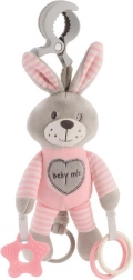 Plüsch-Vibrationsspielzeug mit Clip Baby Mix Häschen rosa 22 cm