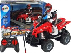 Ferngesteuertes rotes Quad 1:16 mit Batteriebetrieb