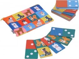 Petit Collage Domino 2-in-1 Hunde und Zahlen