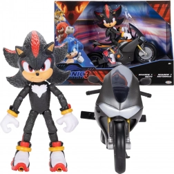 Sonic 3: Figur SHADOW auf schwarzem Motorrad (kleines Set)