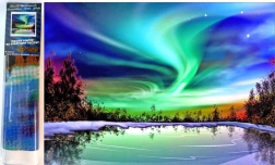 NORIMPEX Diamantmalerei Polarische Nacht über dem See 30x40 cm