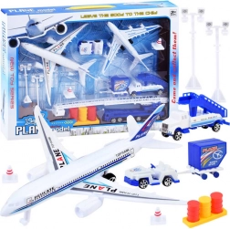 Flughafen-Spielzeugset mit Flugzeugfahrzeugen