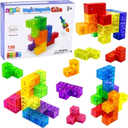 Magnetisches Konstruktionsspielzeug Magic Magnetic Cubes mit 156 Herausforderungen, 9 Teile