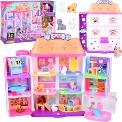 Klappbares Haustierhäuschen Pet House – Set mit Figuren und Zubehör