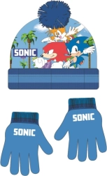 Set aus Mütze und Handschuhen Sonic blau