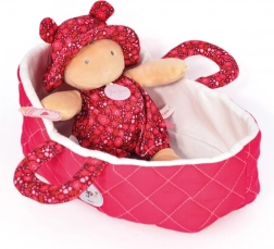Doudou Jolijou Puppe in rosa Tragetasche 20 cm