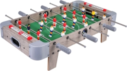 Tischfußball grau – kompakte Tischversion