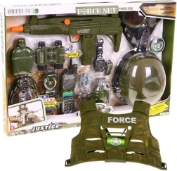 Militär-Spielset für Kinder, 15-teilig, mit interaktiven Effekten, Helm, Weste, Gewehr und Walkie-Talkie
