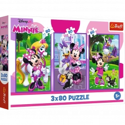 Puzzle 3x80 Minnie und Freunde von Disney Trefl