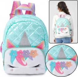 Kinder Schultasche mit Einhornmotiv Türkis 32 cm