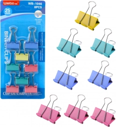 Satz bunter Büroklammern 25 mm 8 Stück