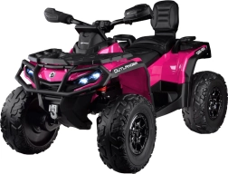 Elektrisches Kinder-Quad CAN‑AM OUTLANDER 4x4 mit LED-Panel 24V – Rosa