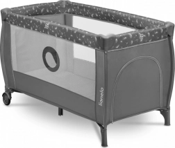 Lionelo Kinderreisebett Stefi Plus grau weiß