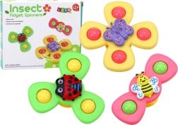 Sensorische Spielzeuge Spinnräder Biene Marienkäfer Schmetterling mit Saugnäpfen