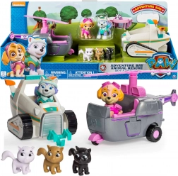 PAW Patrol Rettungsset Skye und Everest – Hubschrauber, Schneescooter und Kätzchen-Figuren