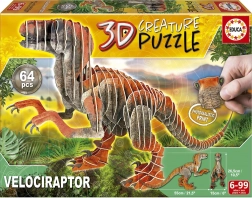 Educa 3D-Puzzle Velociraptor 64 Teile