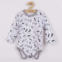 Baby-Body aus Baumwolle mit langen Ärmeln NEW BABY Music