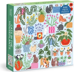 Quadratisches Puzzle Katzen in Blumentöpfen 500 Teile GALISON