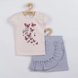 Baby-Set T-Shirt und Röckchen New Baby Butterflies
