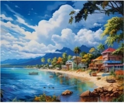 Diamant Malerei Sonnenküste 30x40cm