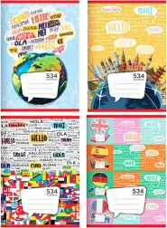 Schulheft A5, 30 Blatt, liniert – Vokabelheft 8 mm