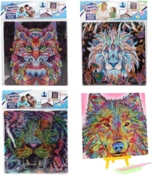 Diamantmalerei Tiere auf Karton 20x20 cm