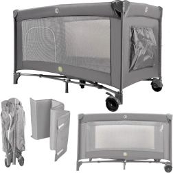 Reisebett für Kinder 60 × 120 cm mit klappbarem Rahmen und Matratze