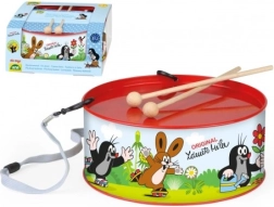 Trommel Der Kleine Maulwurf 20 cm mit Stöcken