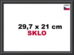 Schwarzer Kunststoffrahmen A4