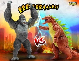Primal Clash Duell Boss vs. King Kaiju – Set mit Actionfiguren 21 cm
