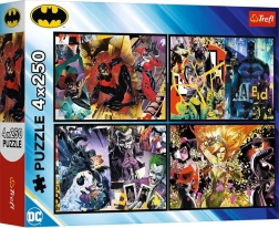 Puzzle-Set 4 × 250 Teile BATMAN