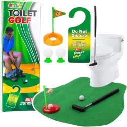 Lustiges Toiletten-Golfset mit Matte, Putter und Bällen