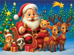 Holzpuzzle Santa Claus 40 Teile WOODEN CITY