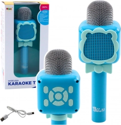 Bluetooth Karaoke Mikrofon Aufnahme Stimmveränderung Blau