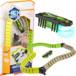 Hexbug Nano Flash Starter-Set – grüner robotischer Käfer mit flexibler Strecke