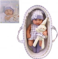 Puppe mit Tier 33 cm