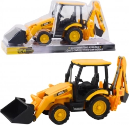 Bau-Bagger mit zwei Schaufeln – gelb