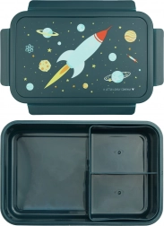 A Little Lovely Company Brotdose mit Fächern Weltraum 1,2 l