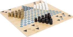 small foot Spiel Barrikaden und Halma Gold Edition – beidseitiges Holz-Brettspiel