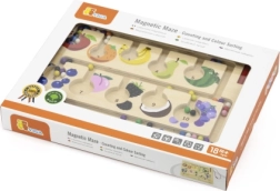 Hölzernes magnetisches Labyrinth zum Lernen von Farben und Zählen
