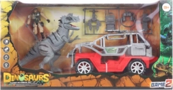 Auto mit Dinosaurier